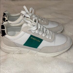 White and Green Sneakers